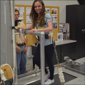 Testing out the aerobic exercise devices used on the International Space station (ISS)